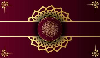 Luxury mandala background with golden arabesque pattern Arabic Islamic east style Vector