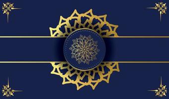 fondo con mandalas doradas, patrón indio redondo, patrón musulmán. fondo de diseño de mandala de oro vector