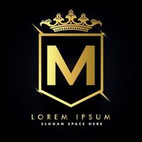 Royal King M letter logo vector illustration, Letter Logo, Text Logo, Crown logo