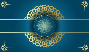 Fondo adornado de mandala de oro de lujo para invitación de boda, portada de libro. fondo islámico arabesco vector
