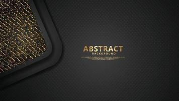Luxury and elegant overlap layers background with glitters golden effect. Realistic dots pattern on textured background for elements material design and other users vector