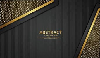 Lujoso y elegante fondo de capas superpuestas con efecto dorado brillante. patrón de puntos realistas en el fondo texturizado para el diseño de materiales de elementos y otros usuarios vector