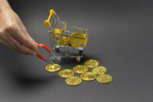 Cryptocurrency bitcoin the future coin,bitcoin mining and Technology global network connections concept photo