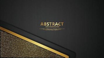 Lujoso y elegante fondo de capas superpuestas con efecto dorado brillante. patrón de puntos realistas en el fondo texturizado para el diseño de materiales de elementos y otros usuarios vector