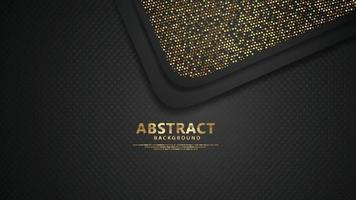 Lujoso y elegante fondo de capas superpuestas con efecto dorado brillante. patrón de puntos realistas en el fondo texturizado para el diseño de materiales de elementos y otros usuarios vector