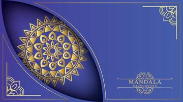 Luxury Ornamental mandala background design with golden arabesque pattern and floral corner frame Arabic Islamic east style