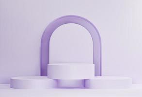 Luxury purple podium scene for product presentation photo