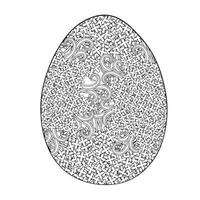 Easter egg coloring page easter bunny coloring page vector