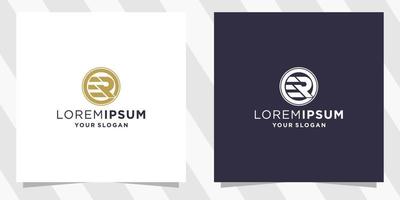 letter er logo template vector