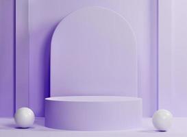 Luxury purple podium scene for product presentation photo