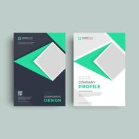 Business annual report template design vector