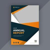 Business annual report template design vector