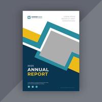 Business annual report template design vector