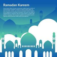 Islamic Ramadan background vector, template design for greeting card vector