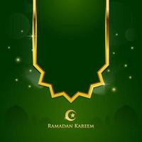 Islamic design mosque door or window for greeting background Ramadan Kareem and Eid Mubarak event vector