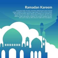 Islamic Ramadan background vector, template design for greeting card vector