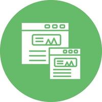 Responsive Glyph Circle Background Icon vector