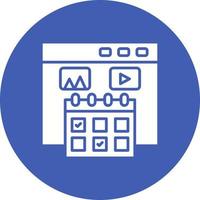 Event Glyph Circle Background Icon vector