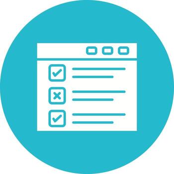 icono de fondo de círculo de glifo de lista de tareas vector