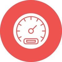 Speedometer Glyph Circle Background Icon vector