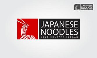 plantilla de logotipo de vector de fideos japoneses. plantilla de logotipo adecuada para restaurantes japoneses.