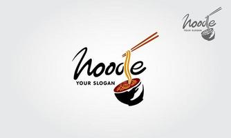 Noodle Vector Logo Illustration. Noodle style a modern and luxury.