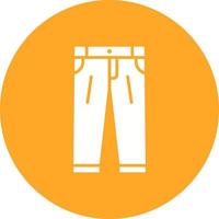Pants Glyph Circle Background Icon vector