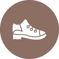 Casual Shoes Glyph Circle Background Icon vector