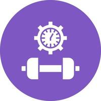 Exercise Glyph Circle Background Icon vector