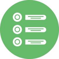 Prioritize Glyph Circle Background Icon vector