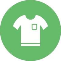 Tshirt Glyph Circle Background Icon vector