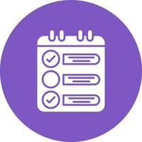 To Do List Glyph Circle Background Icon vector