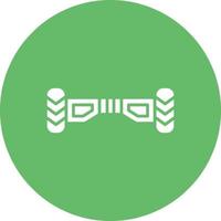 Hoverboard Glyph Circle Background Icon vector