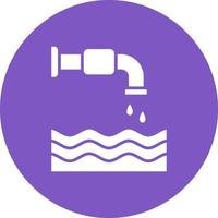 Water Management Glyph Circle Background Icon vector