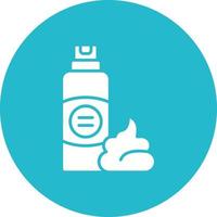 Barber Foam Glyph Circle Background Icon vector