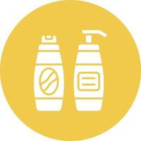 Shampoo Glyph Circle Background Icon vector