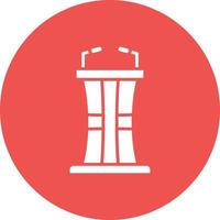 Lectern Glyph Circle Background Icon vector