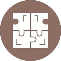 Puzzle Glyph Circle Background Icon vector