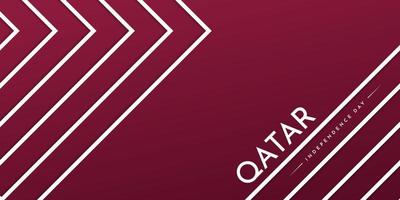 Simple geometric design with white lines and maroon background. Qatar independence day template design. vector