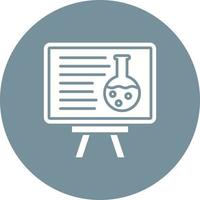 Chemistry Lecture Glyph Circle Background Icon vector