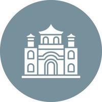 Historic Site Glyph Circle Background Icon vector