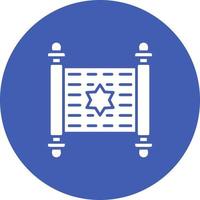 Torah Glyph Circle Background Icon vector