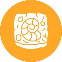 Fossil Glyph Circle Background Icon vector