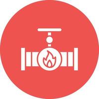 Gas Glyph Circle Background Icon vector