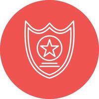 Sheriff Badge Line Circle Background Icon vector