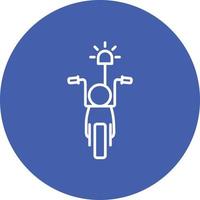 icono de fondo de círculo de línea de moto vector