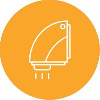 Hand Dryer Line Circle Background Icon vector