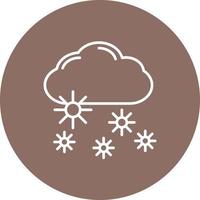 Snowy Line Circle Background Icon vector