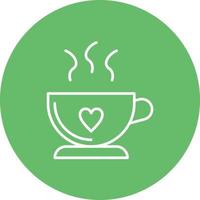 Coffee Cup Line Circle Background Icon vector