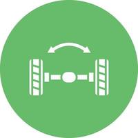 Wheel Alignment Glyph Circle Background Icon vector